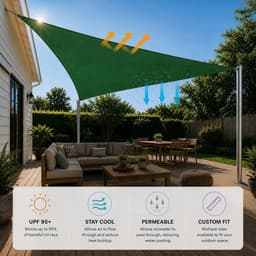 bbhdssfb32x32x32black Shade Sails Black 32x32x32 ft Black Premium Sun Shade Sail gallery image 3