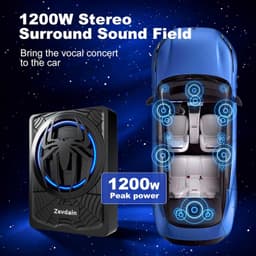 1200W Subwoofer Video In-Dash Units w/GPS 1200W Subwoofer is black Under Seat Su gallery image 3