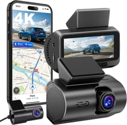 DKGEA 4K 1080P Front Rear Dash Cam WiFi GPS HDR ZD72D gallery image 5