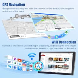 Android 13 Car Stereo Wireless CarPlay Android Auto Toyota Corolla Matrix 2003-2 gallery image 2