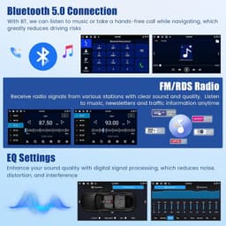 Android 13 Car Stereo Wireless CarPlay Android Auto Toyota Corolla Matrix 2003-2 gallery image 3