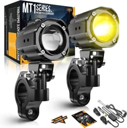 GDAB002897 Fog Light Assemblies Black MT1 Series Motorcycle Auxiliary Lights 600 gallery image 1