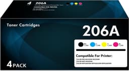 206A Toner Cartridges Color Laser Jet Pro MFP M283fdw Compatible with HP 206A W2 gallery image 1