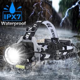 XHP99 Headlamps Black 2000 Rechargeable LED Headlamp 2000 Lumens Super Bright He gallery image 3