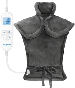 RENPHO 24 x 33 in Electric Heating Pad for Neck Shoulders and Back Gray gallery image 1
