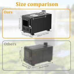 Vrygle Portable Wood Burning Hot Tent Stove with 6 Chimney Pipes gallery image 2