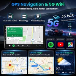 Fortdows 9 in Car Stereo for Toyota Prius 2010-2015 CarPlay GPS Camera gallery image 2
