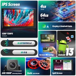 Video In-Dash Units w/GPS 2009 Upgrade 9 Inch Android 13 (4Ram 64Rom) 5GWiFi Car gallery image 2