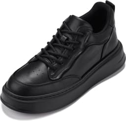 CALTO Men's Elevator Sneakers Black Size 12 Lace-Up 2.6 in Height Increase gallery image 1
