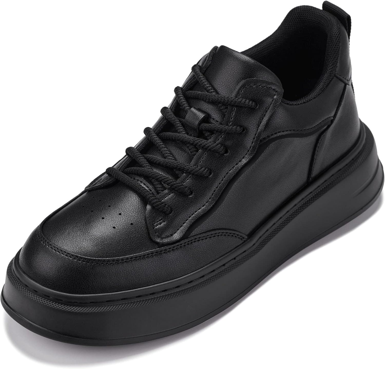 CALTO Men's Elevator Sneakers Black Size 12 Lace-Up 2.6 in Height Increase