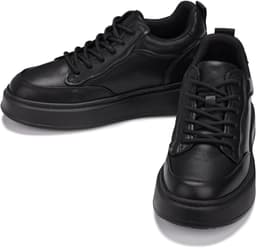 CALTO Men's Elevator Sneakers Black Size 12 Lace-Up 2.6 in Height Increase gallery image 3