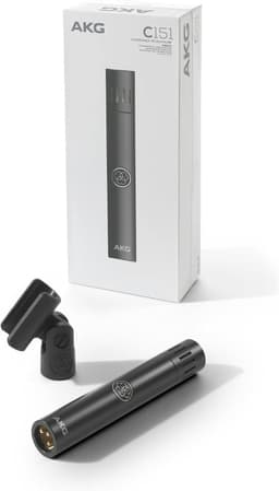 AKG C151 Small Diaphragm Cardioid Condenser XLR Microphone Black gallery image 2