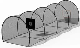 MR 40 ft Baseball Softball Batting Cage Net Frame Freestanding Black gallery image 1