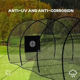 MR 40 ft Baseball Softball Batting Cage Net Frame Freestanding Black gallery image 2
