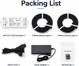 DEIGCYU Smart Slat Wall LED Light Strip Kit 2 x 10 ft Tunable White gallery image 6