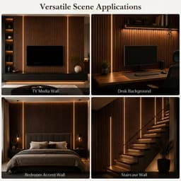 DEIGCYU Smart Slat Wall LED Light Strip Kit 2 x 10 ft Tunable White gallery image 7