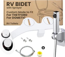 Terapaton RV Bidet Attachment Handheld Sprayer Combo White Non-Electric gallery image 1