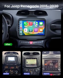 Fortdows Android 15 9in Car Stereo CarPlay Jeep Renegade 2015-2020 2GB+64GB gallery image 3