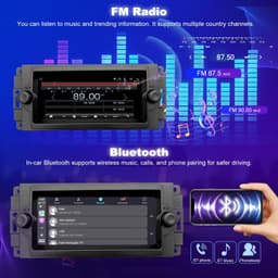 iCarSEPTON 6.8in GPS Car Stereo CarPlay Dodge Ram Jeep Chrysler gallery image 5