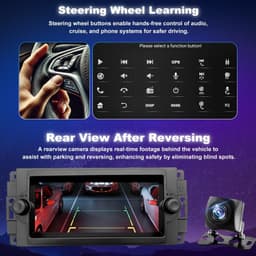 iCarSEPTON 6.8in GPS Car Stereo CarPlay Dodge Ram Jeep Chrysler gallery image 6