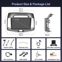 Hikity 9in Android 15 Car Stereo Hyundai Elantra 2007-2010 4GB+64GB gallery image 6