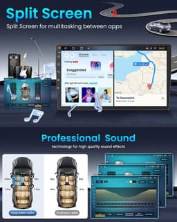 Jufodrca 10in Android 15 Car Stereo Toyota Corolla 2014-2016 CarPlay gallery image 8