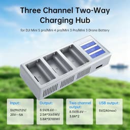 styvra 5000mAh Drone Batteries 2-Pack Charger for DJI Mini 3 4 5 Pro gallery image 3