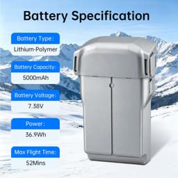styvra 5000mAh Drone Batteries 2-Pack Charger for DJI Mini 3 4 5 Pro gallery image 4