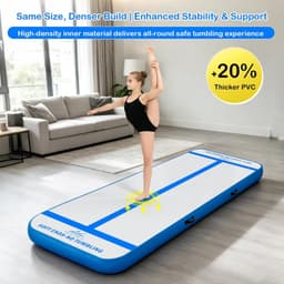 Winthai 10ft Inflatable Gymnastics Air Floor Mat Blue with Pump gallery image 3