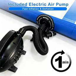 Winthai 10ft Inflatable Gymnastics Air Floor Mat Blue with Pump gallery image 4