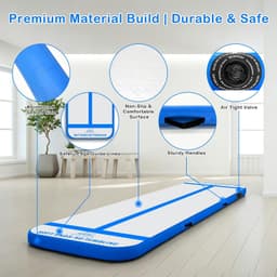 Winthai 10ft Inflatable Gymnastics Air Floor Mat Blue with Pump gallery image 5