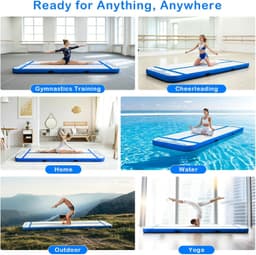 Winthai 10ft Inflatable Gymnastics Air Floor Mat Blue with Pump gallery image 7
