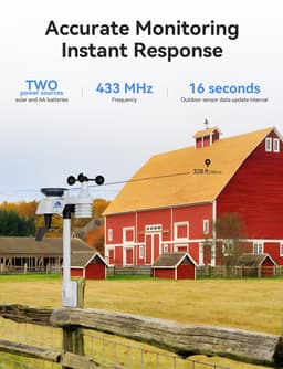 AIRAIN TECH A7G 10-in-1 Wireless Weather Station Rain Wind Sensor gallery image 3