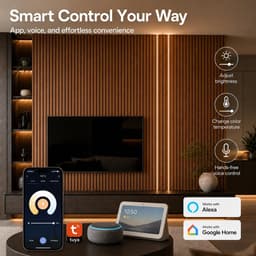 DEIGCYU Smart Slat Wall LED Light Strip Kit 2x10ft 15mm Groove gallery image 3