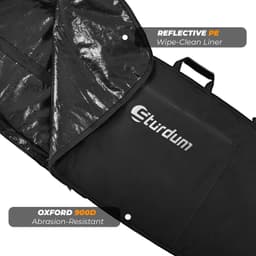 Sturdum 6ft 6in Single Surfboard Travel Bag Fin Slot Black gallery image 3