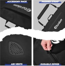 Sturdum 6ft 6in Single Surfboard Travel Bag Fin Slot Black gallery image 5
