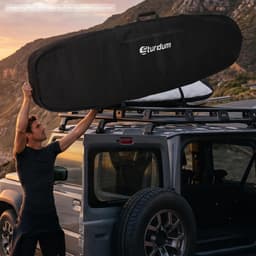 Sturdum 6ft 6in Single Surfboard Travel Bag Fin Slot Black gallery image 7