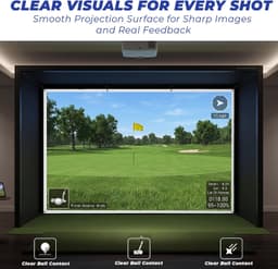 Sturdum 10x7ft Golf Simulator Impact Screen White with Bungee Cords gallery image 3