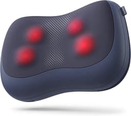 PHILIPS 4316 Shiatsu Back Neck Massage Pillow with Heat 3 Modes Blue gallery image 1