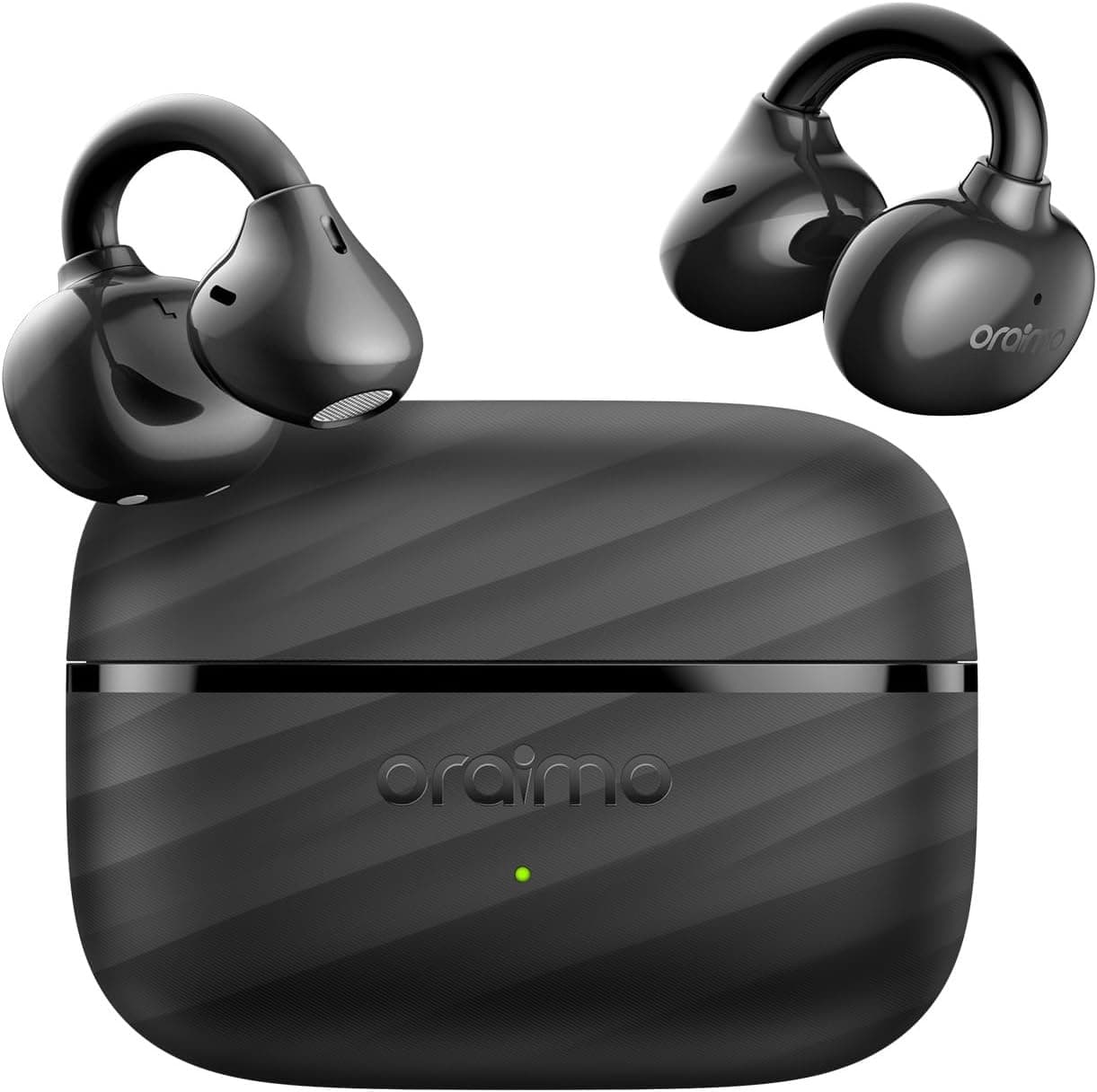 Oraimo OPN-371 Open-Ear Clip-On Bluetooth Earbuds Black 35H Case