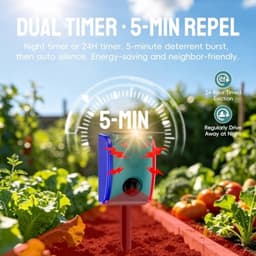 OUDAER Solar Motion Sensor Alarm 130dB 22 Sounds Red Blue Strobe Green gallery image 6