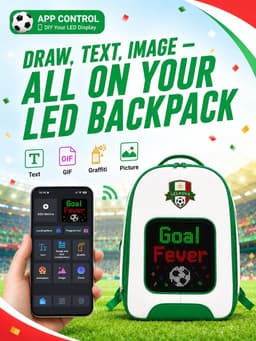 Laptop Cases & Bags Led Backpack 64x64 Pixel Screen APP Control Smart Backpack gallery image 3