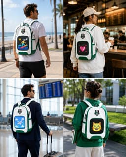 Laptop Cases & Bags Led Backpack 64x64 Pixel Screen APP Control Smart Backpack gallery image 5