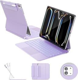 Contemporary Cases, Covers, Keyboard Folios Purple 2025 for ipad Pro 13 inch Cas gallery image