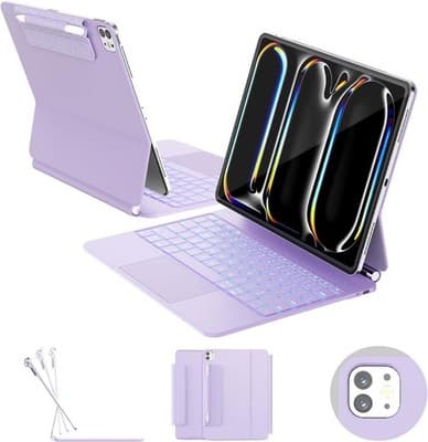 Contemporary Cases, Covers, Keyboard Folios Purple 2025 for ipad Pro 13 inch Cas