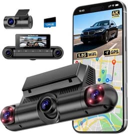 Other Car Video Black 4K+3x1080P 4 Channel Dash Cam 360° All Around View Dash Ca gallery image
