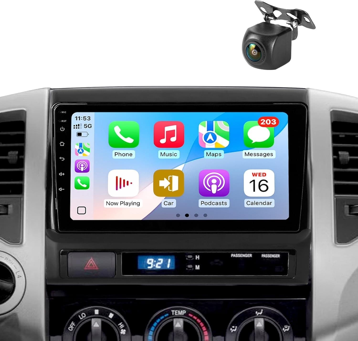 9″ Android Car Stereo Toyota Tacoma 2005–2015 Wireless CarPlay Cooling Fan
