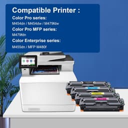 414A Toner Cartridge 4 Pack for M479 M454 M480 M455 CMYK w Chip gallery image