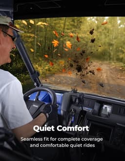 Vented Front Windshield for Kawasaki Mule Pro FXT DX DXT 2015-2025 Scratch Resis gallery image