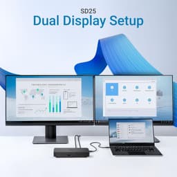 SD25 Pro Smart USB-C Dock 130W 2.5GbE Dual 4K HDMI 2.1 DP 1.4 10Gbps Hub gallery image